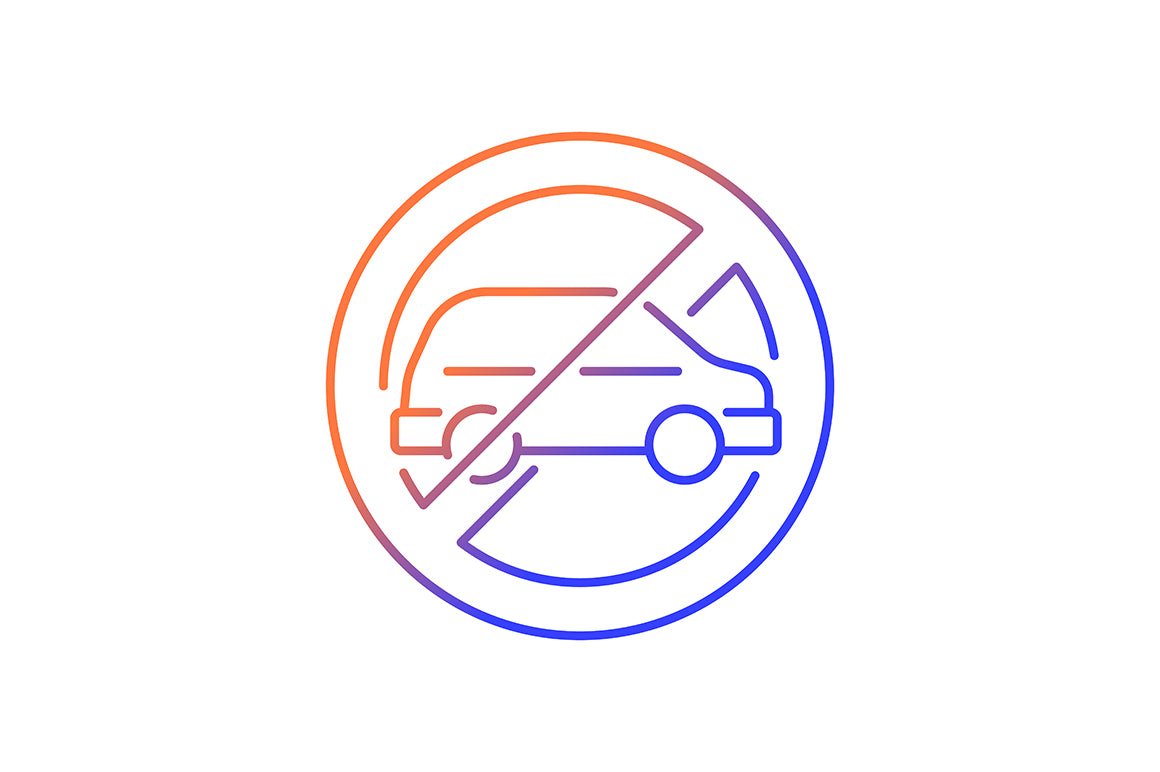 Vr headset gradient manual label icons set for dark and light mode