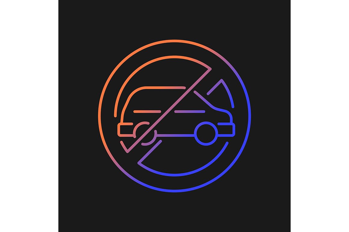Vr headset gradient manual label icons set for dark and light mode