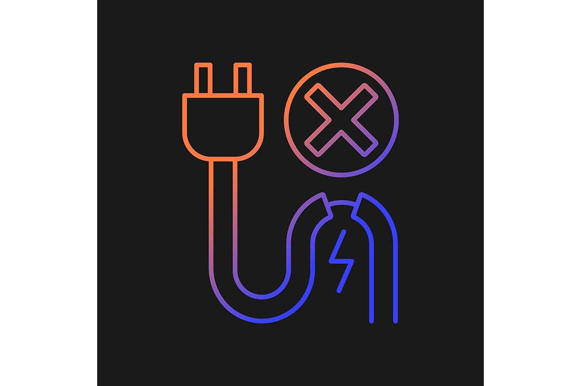Vr headset gradient manual label icons set for dark and light mode