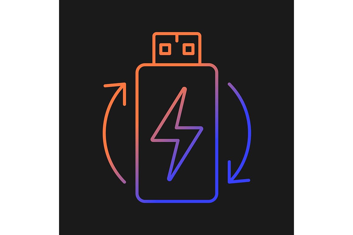 Vr headset gradient manual label icons set for dark and light mode
