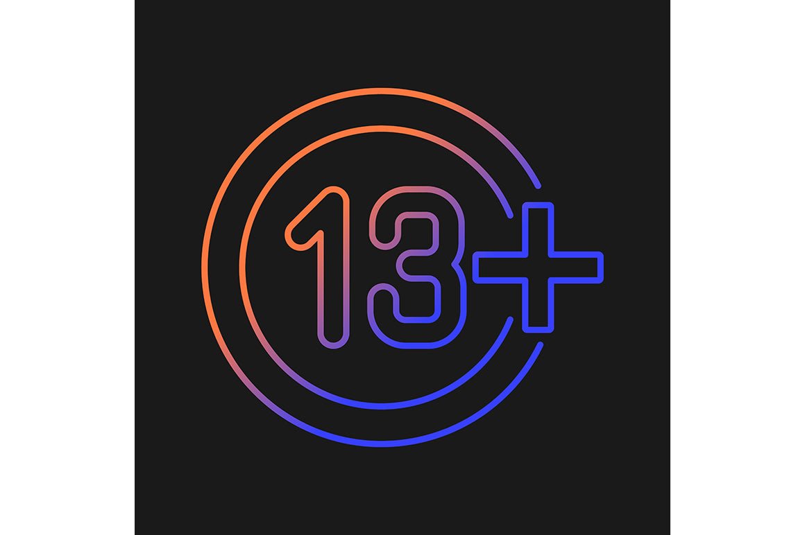 Vr headset gradient manual label icons set for dark and light mode