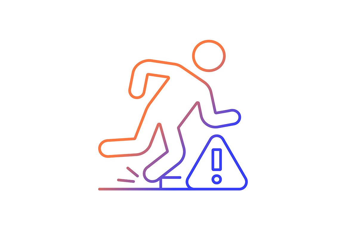Vr headset gradient manual label icons set for dark and light mode