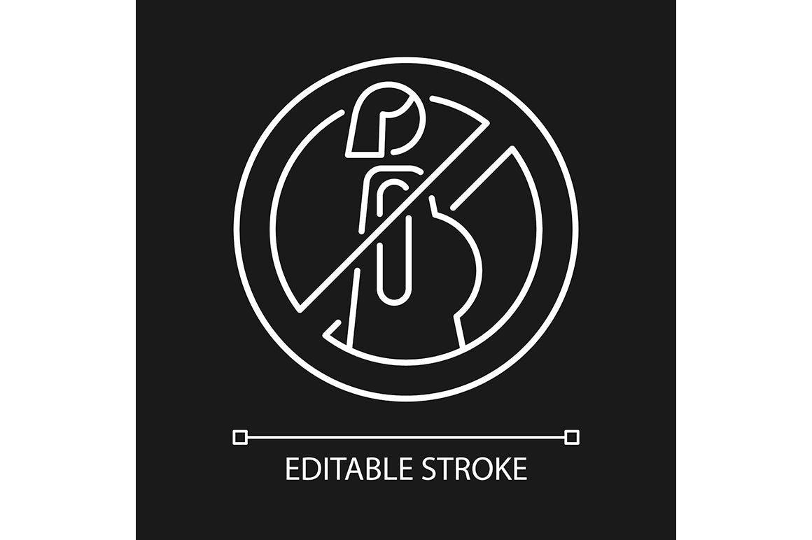 VR headset linear manual label icons set for dark and light mode