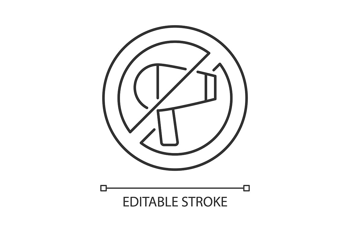 VR headset linear manual label icons set for dark and light mode