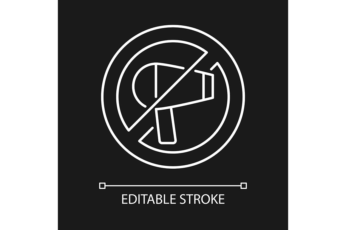 VR headset linear manual label icons set for dark and light mode