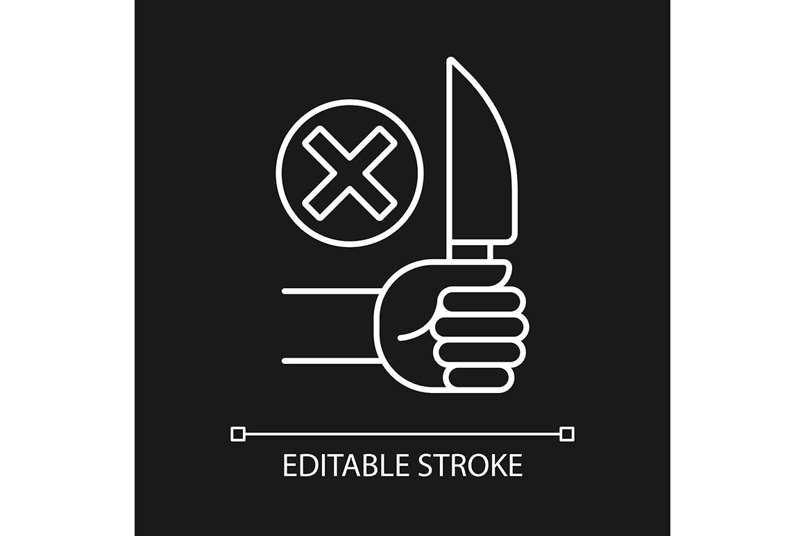 VR headset linear manual label icons set for dark and light mode