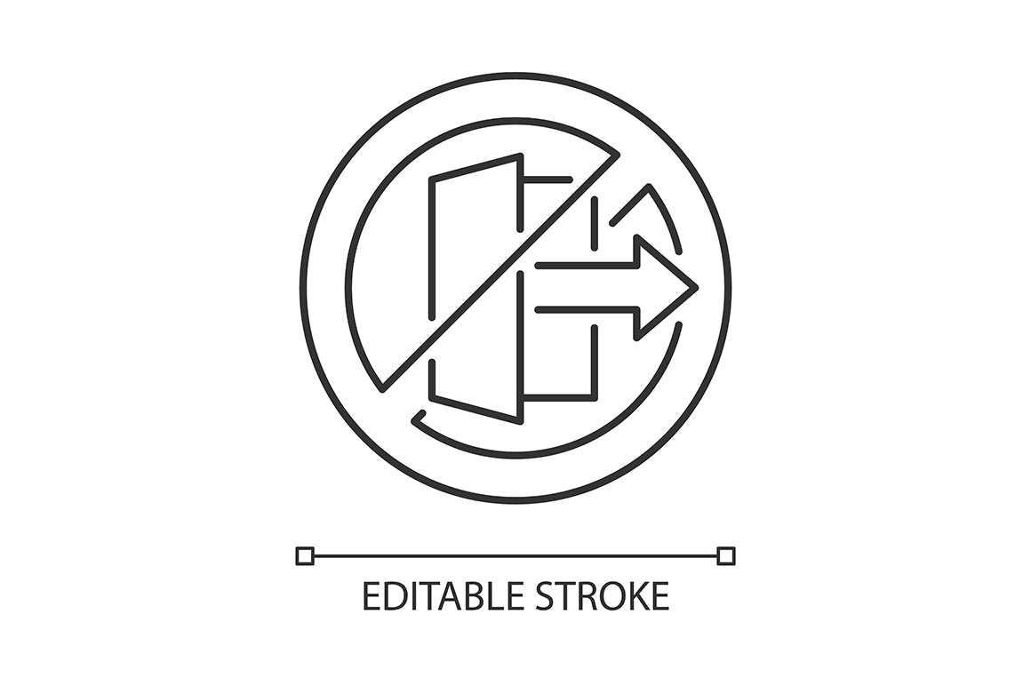 VR headset linear manual label icons set for dark and light mode