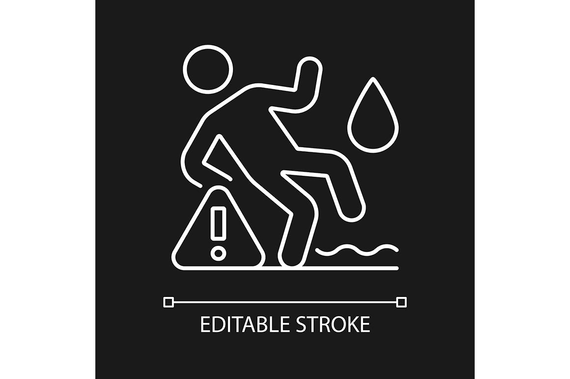 VR headset linear manual label icons set for dark and light mode