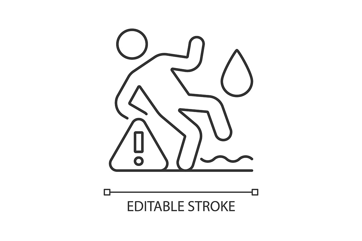 VR headset linear manual label icons set for dark and light mode