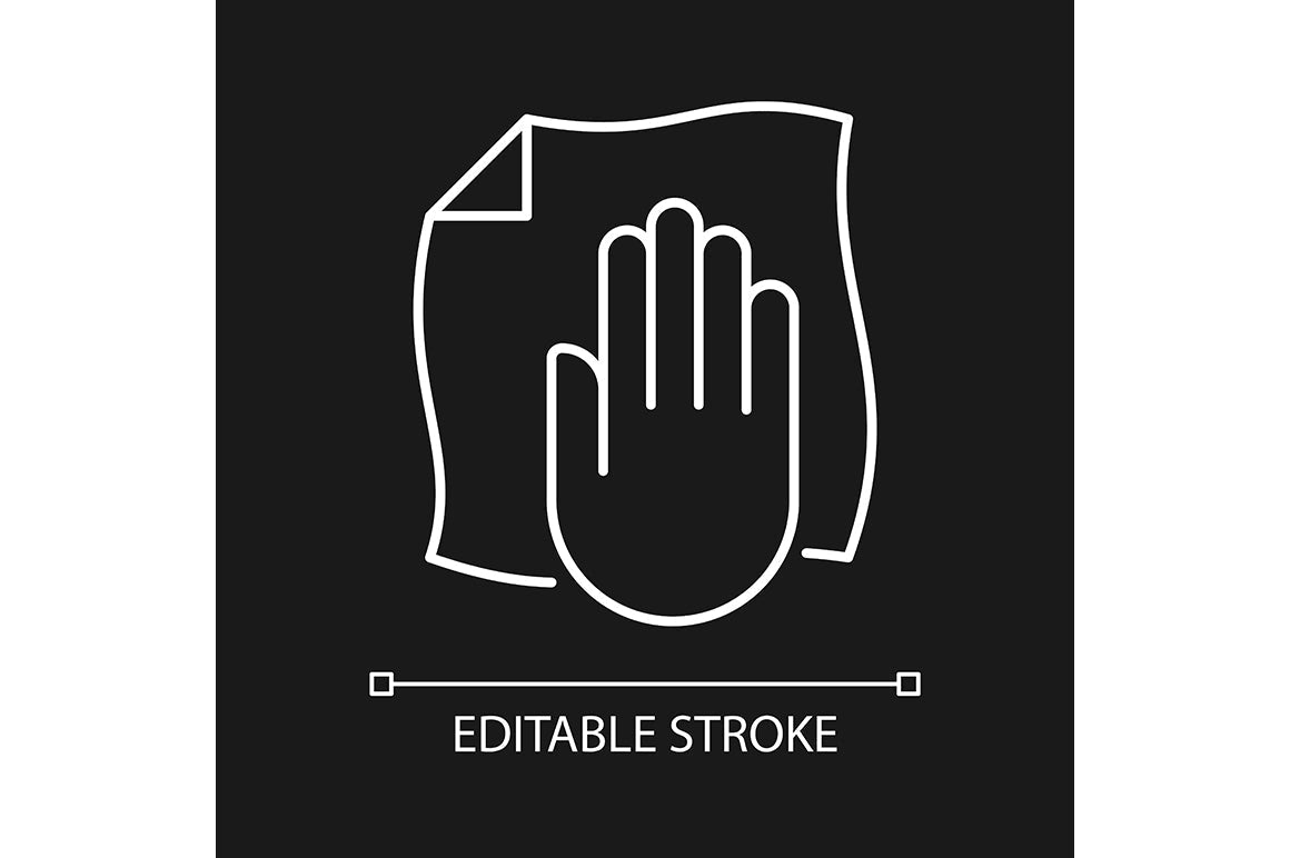 VR headset linear manual label icons set for dark and light mode