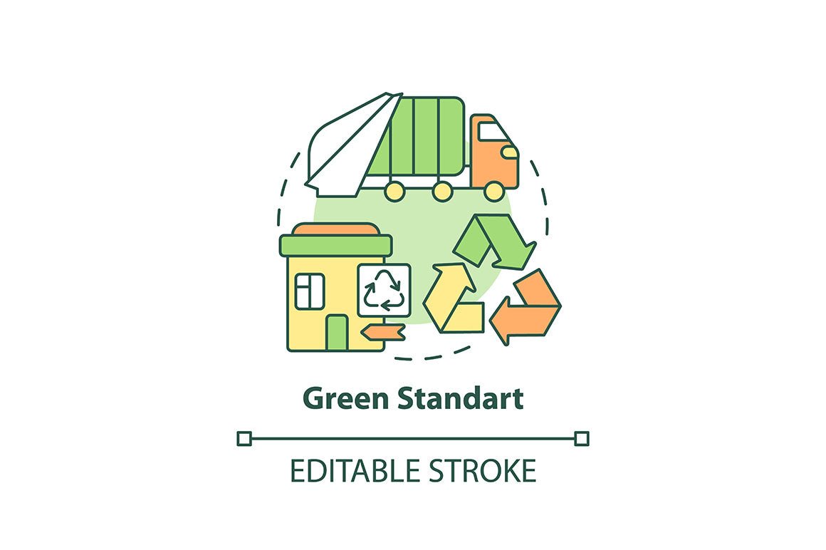 Waste collection services concept icons bundle