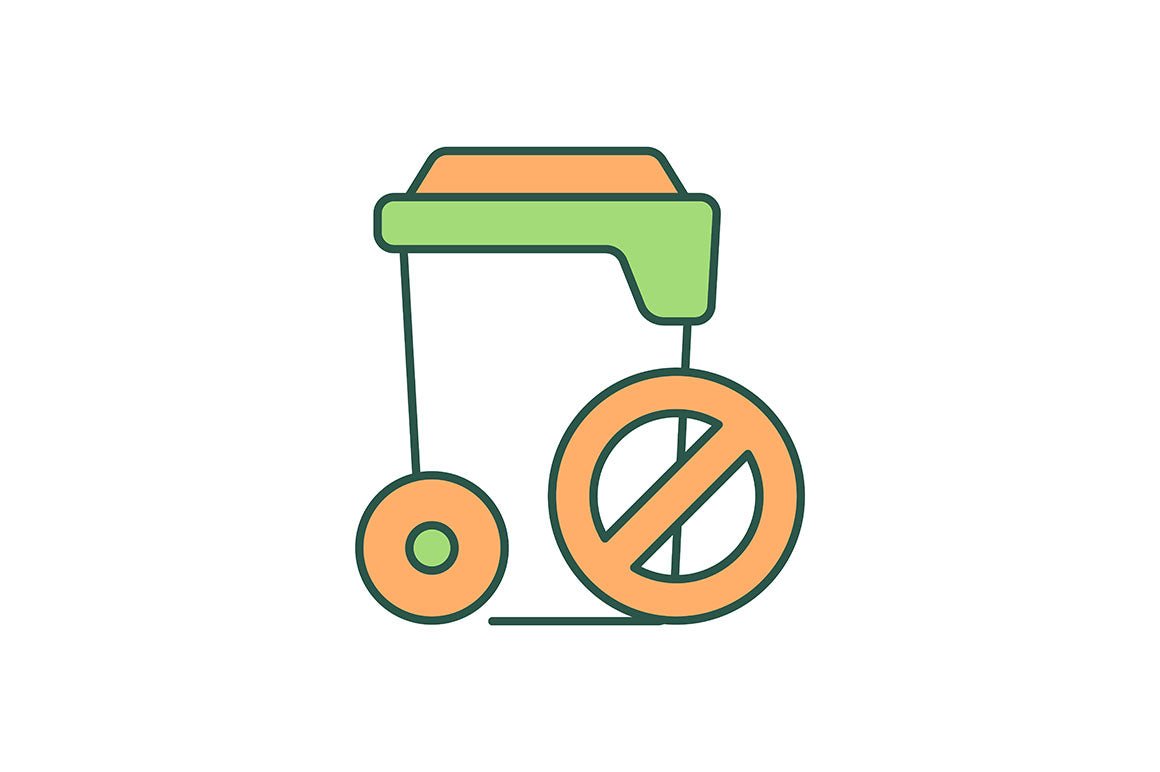 Waste management RGB color icons set