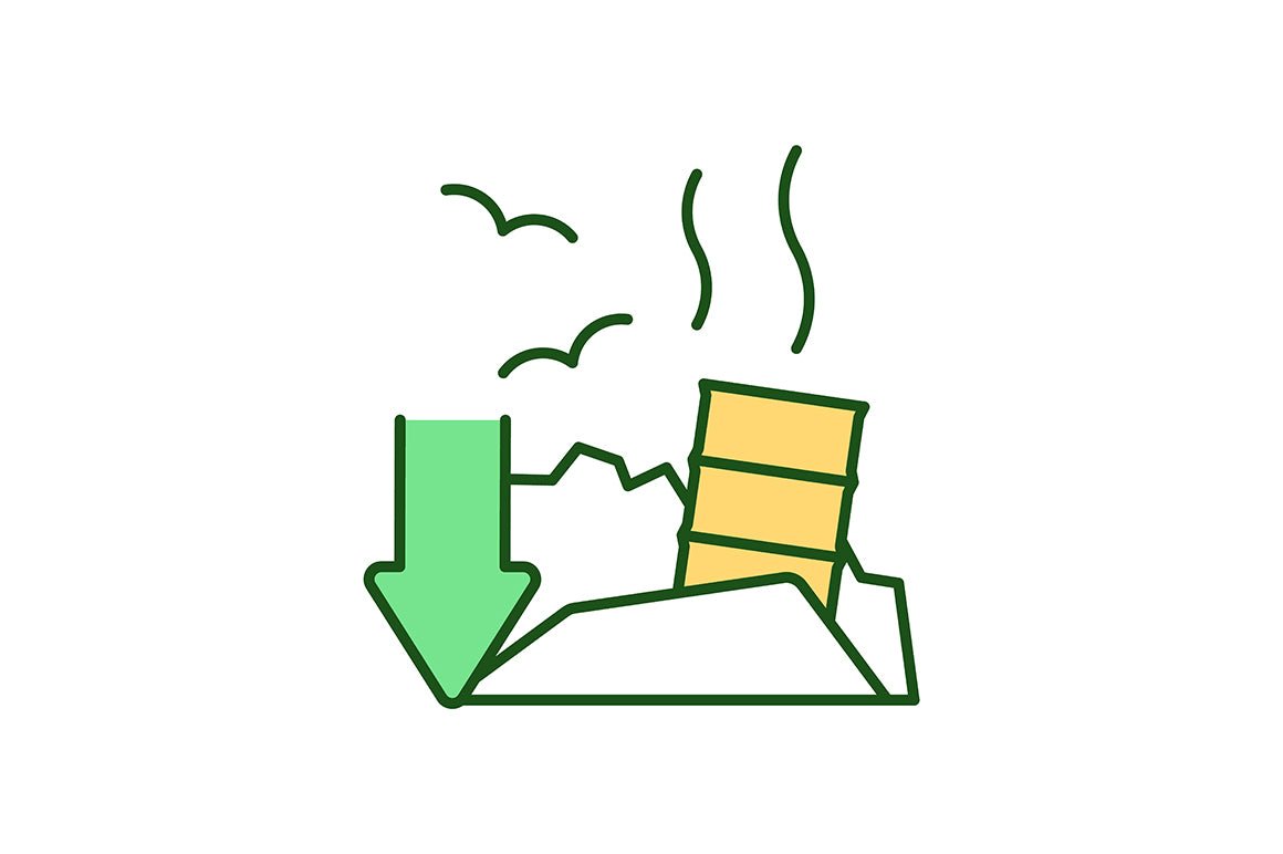 Waste recycling RGB color icons set