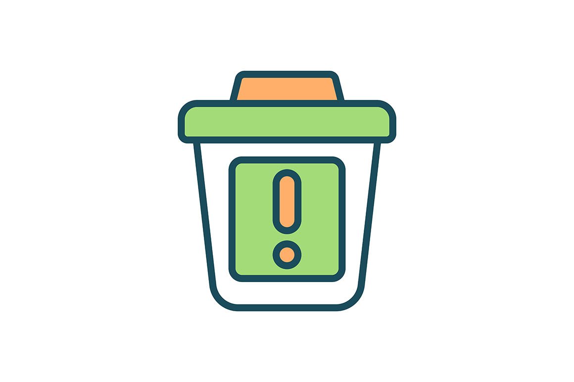 Waste recycling RGB color icons set