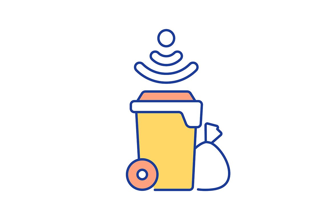 Waste recycling RGB color icons set
