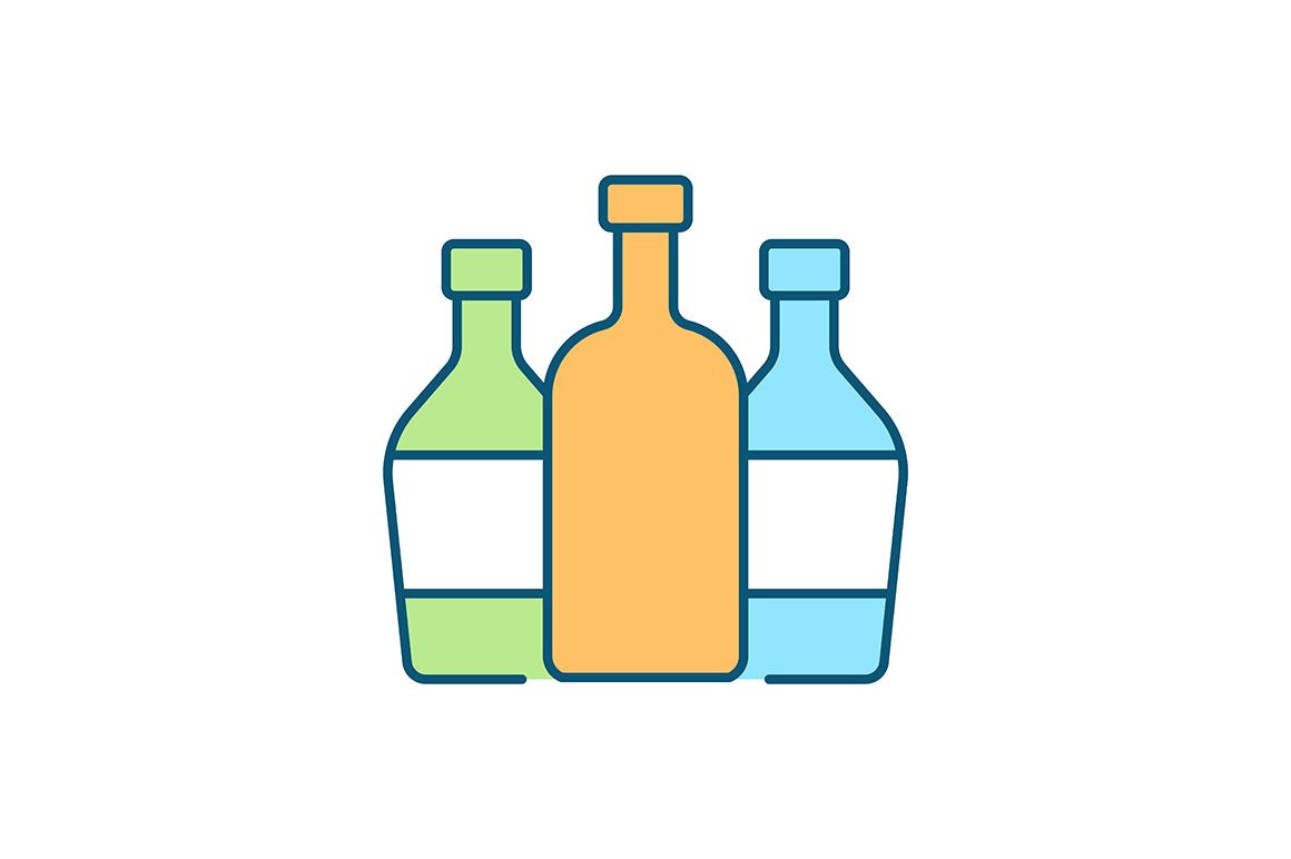 Waste recycling RGB color icons set