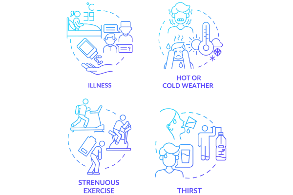 Water and hydration concept icons bundle