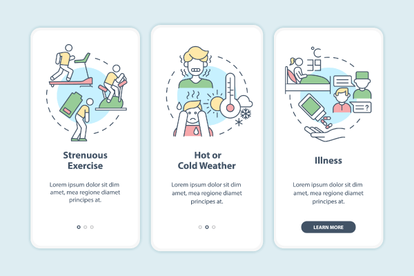 Water Consumption App Page Screen Bundle