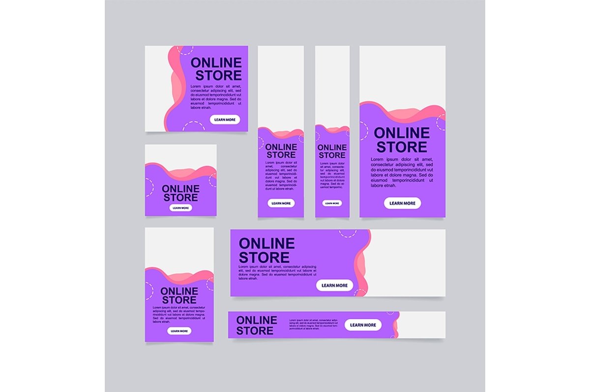 Web banner design template bundle