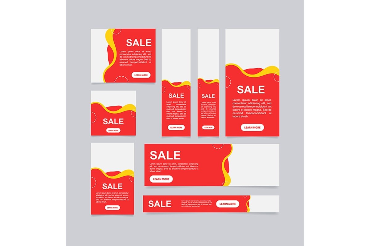 Web banner design template bundle