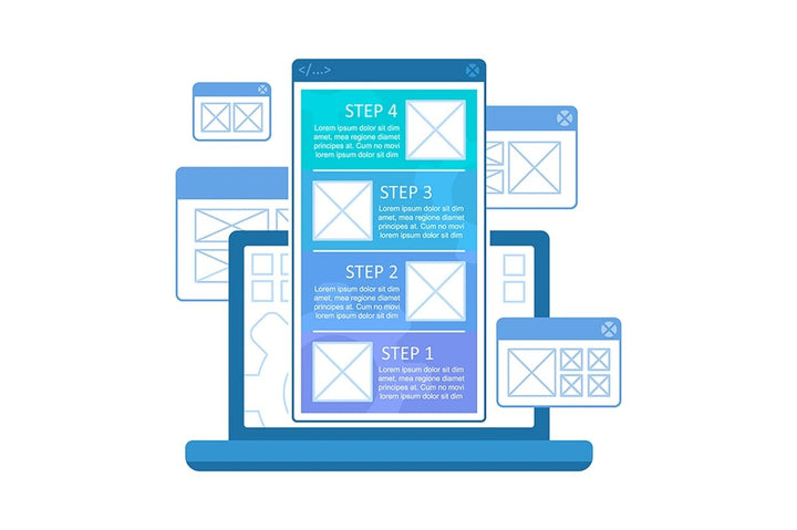 Website infographic chart template set