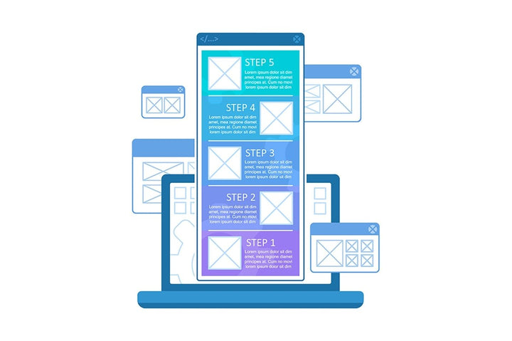 Website infographic chart template set