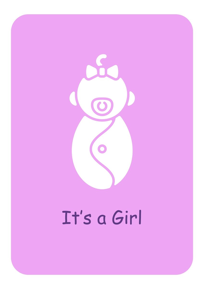 Welcome newborn in family greeting cards with glyph icon element set
