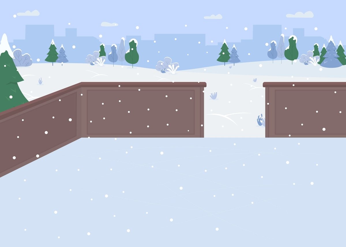 Winter fun flat color vector illustration bundle