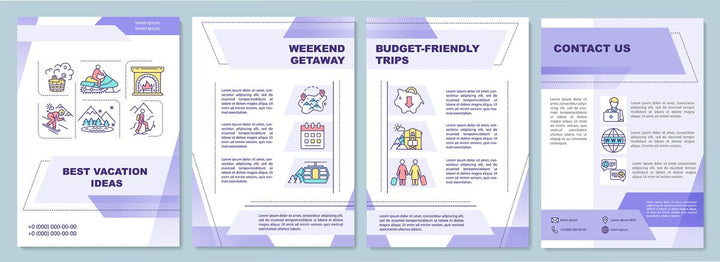 Winter holidays brochure template set