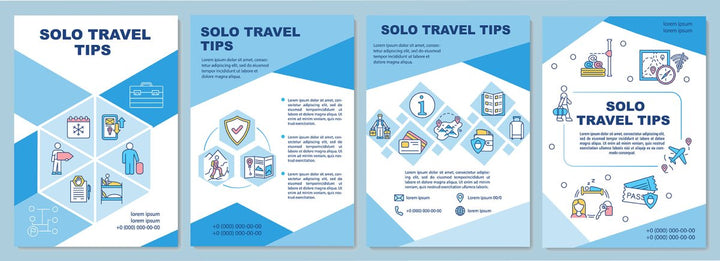 Winter holidays brochure template set