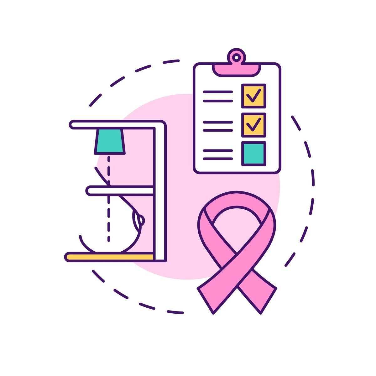 Women healthcare concept icons pack for dark and light theme