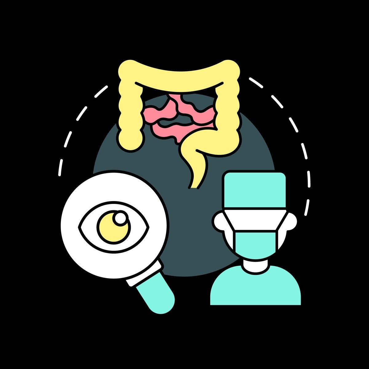 Women healthcare concept icons pack for dark and light theme