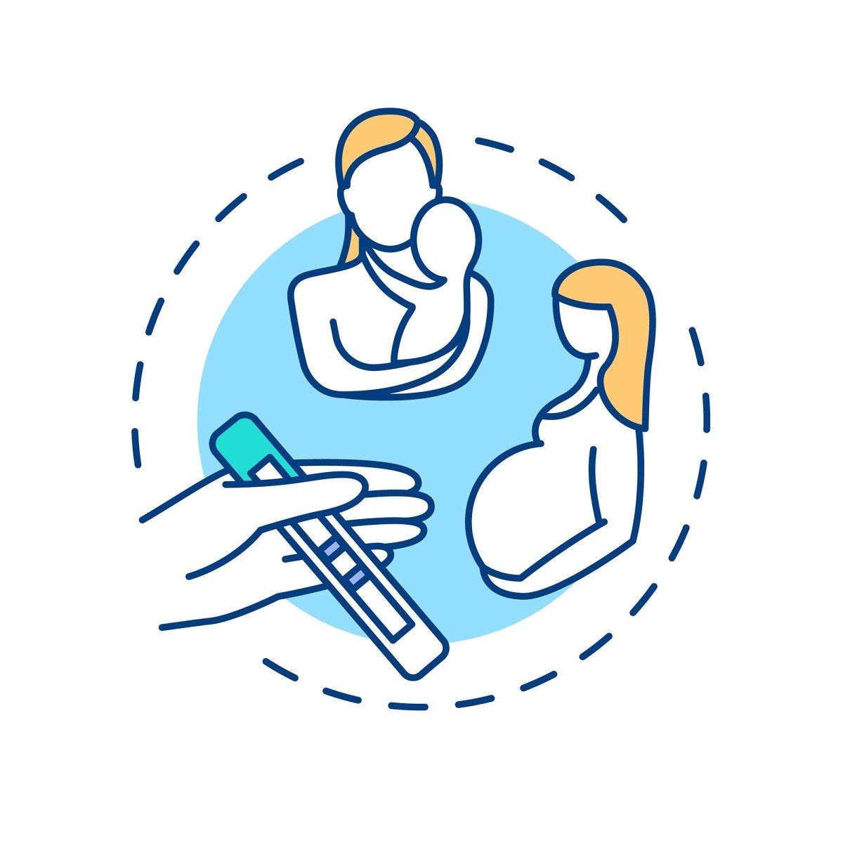 Women healthcare concept icons pack for dark and light theme