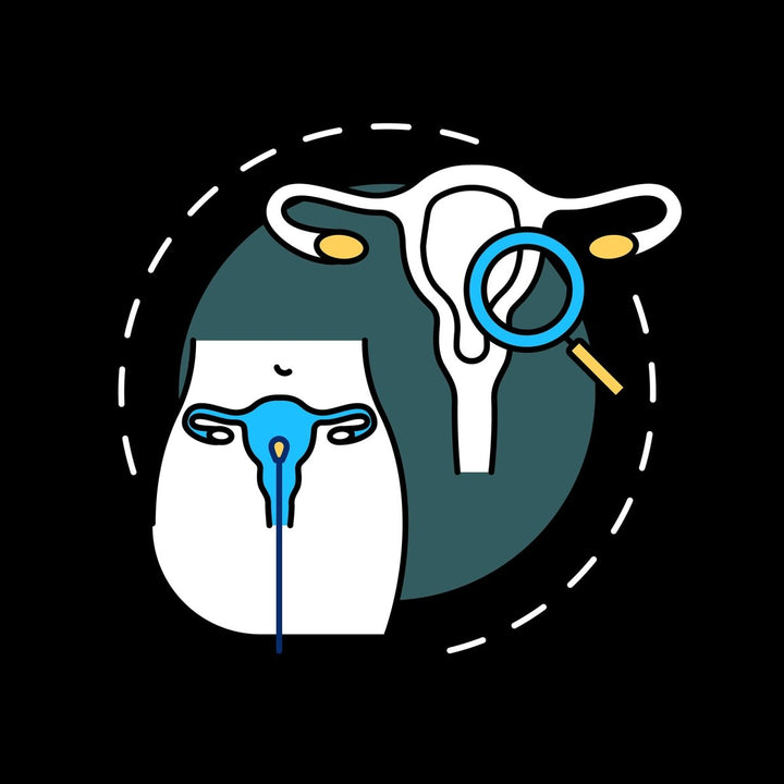 Women healthcare concept icons pack for dark and light theme