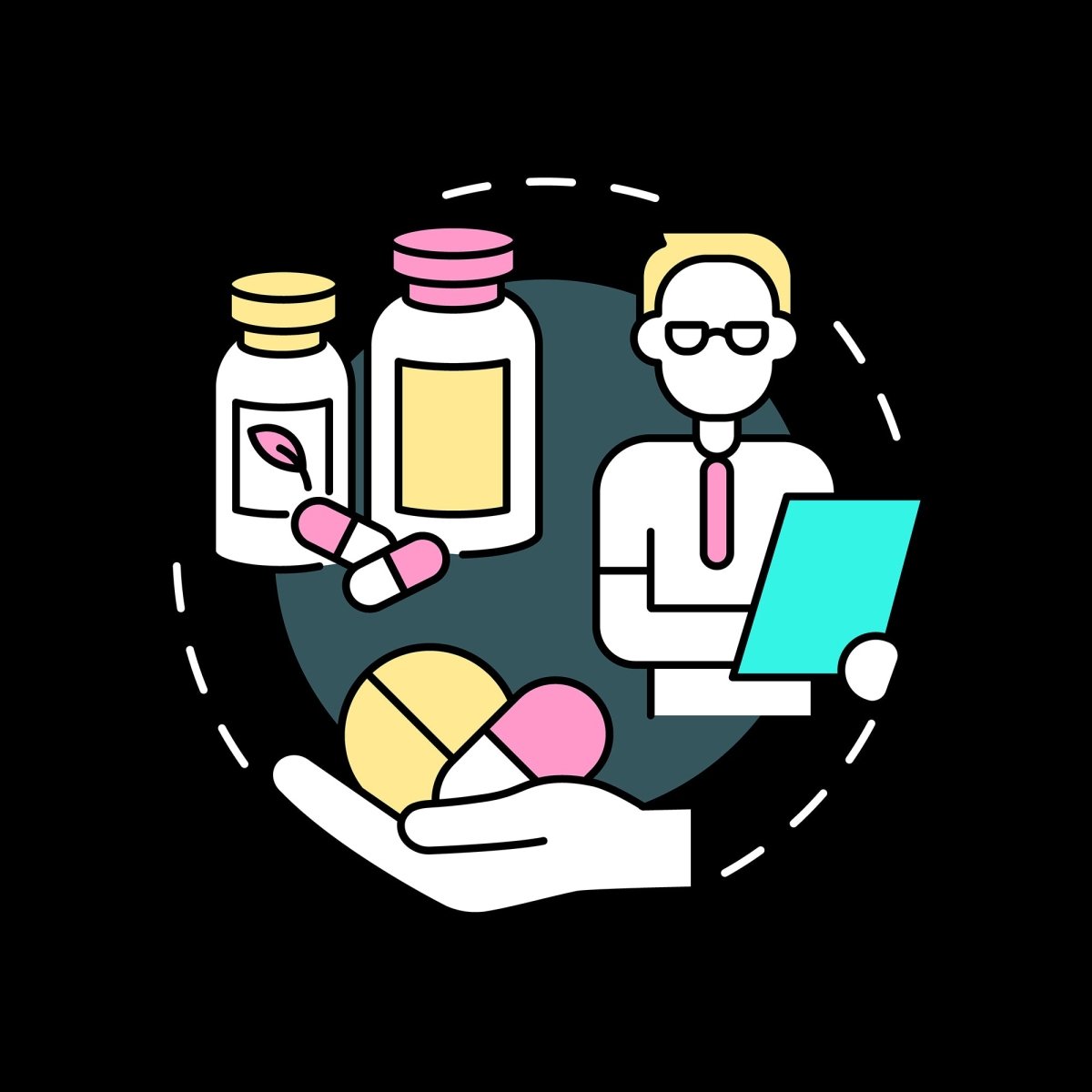 Women healthcare concept icons pack for dark and light theme