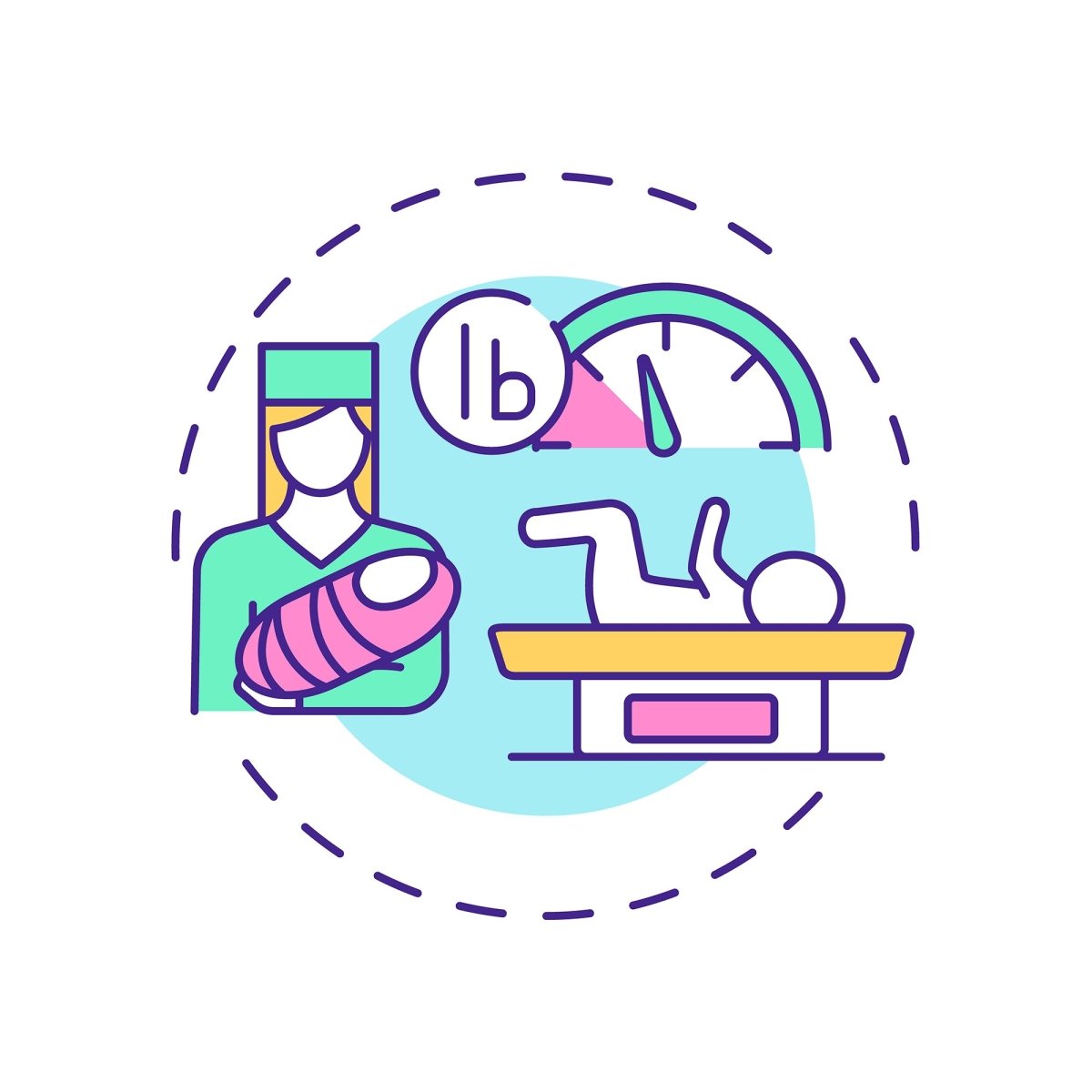 Women healthcare concept icons pack for dark and light theme