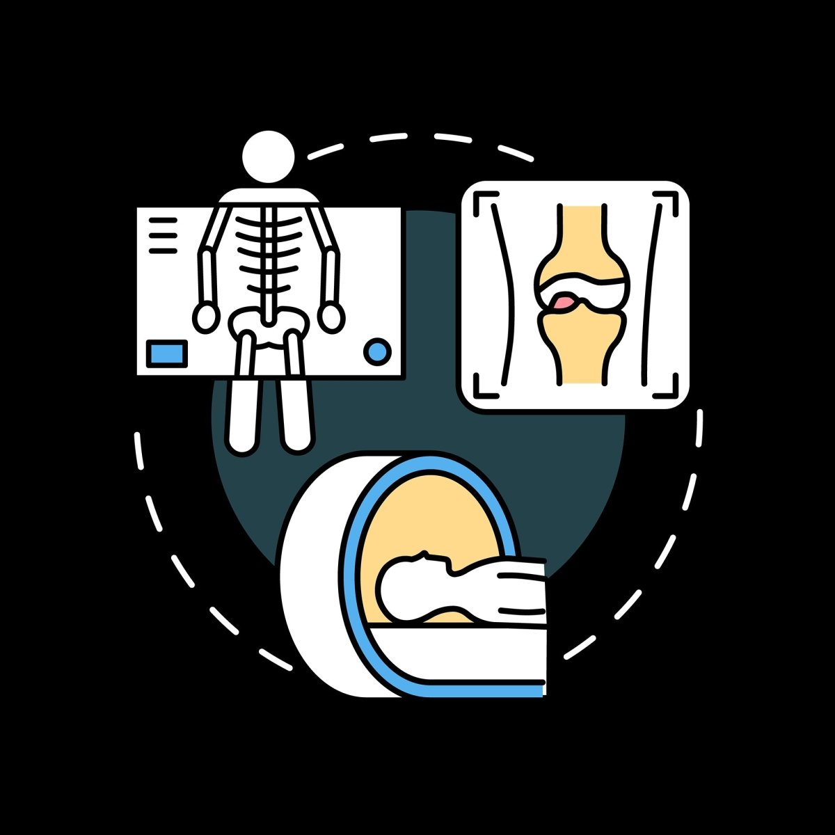 Women healthcare concept icons pack for dark and light theme