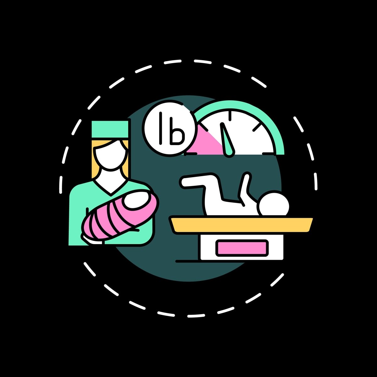 Women healthcare concept icons pack for dark and light theme