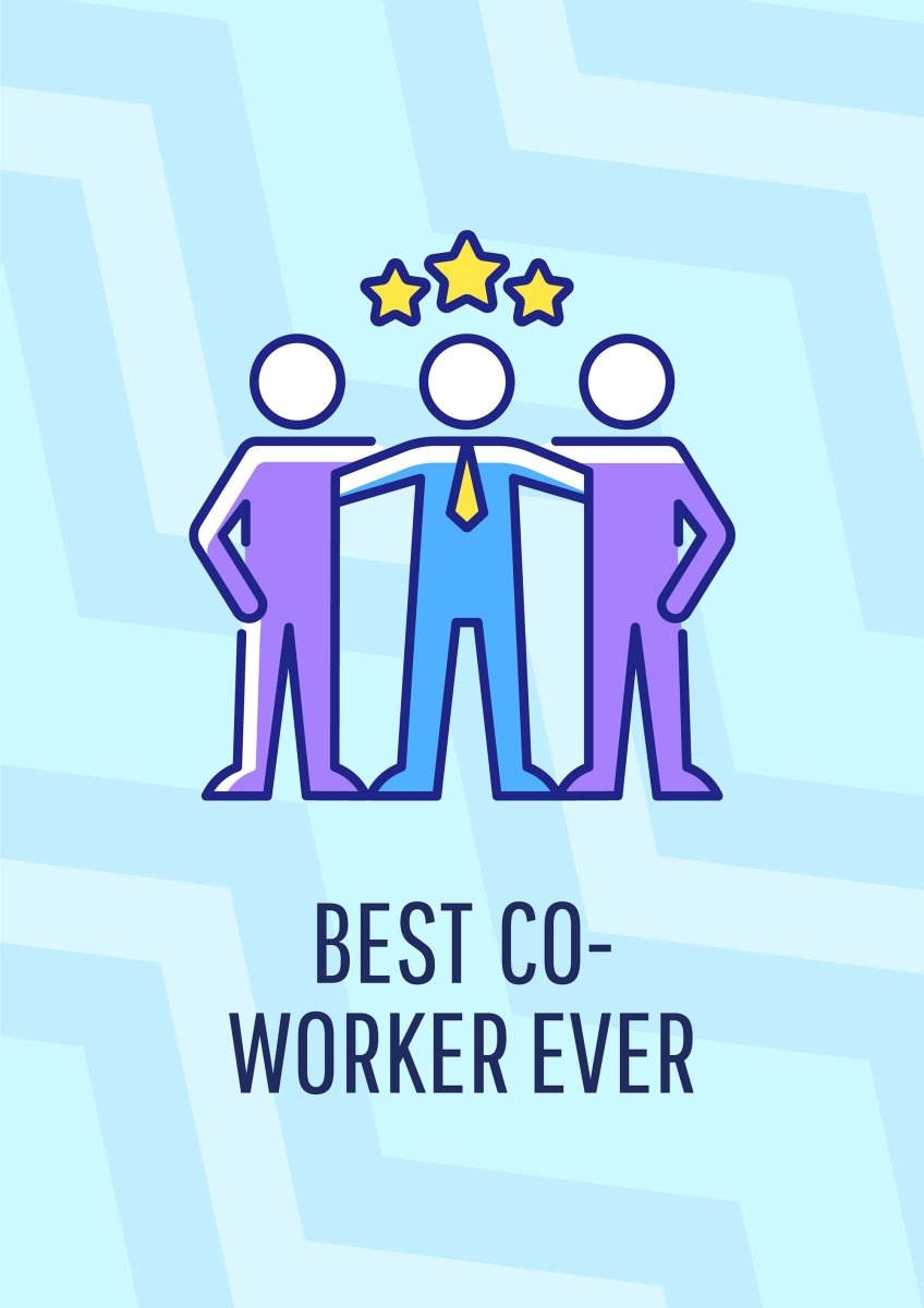 Workers appreciation day celebration greeting card with color icon element set