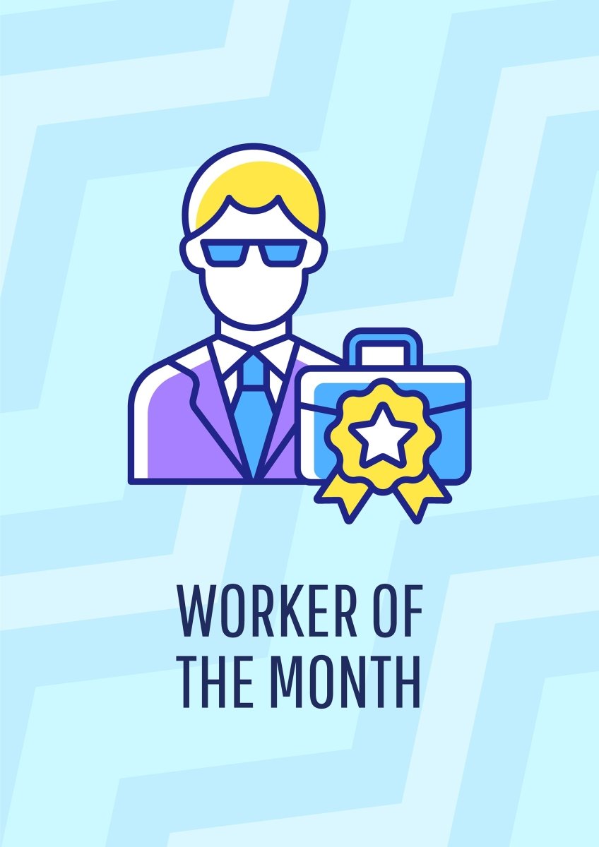 Workers appreciation day celebration greeting card with color icon element set