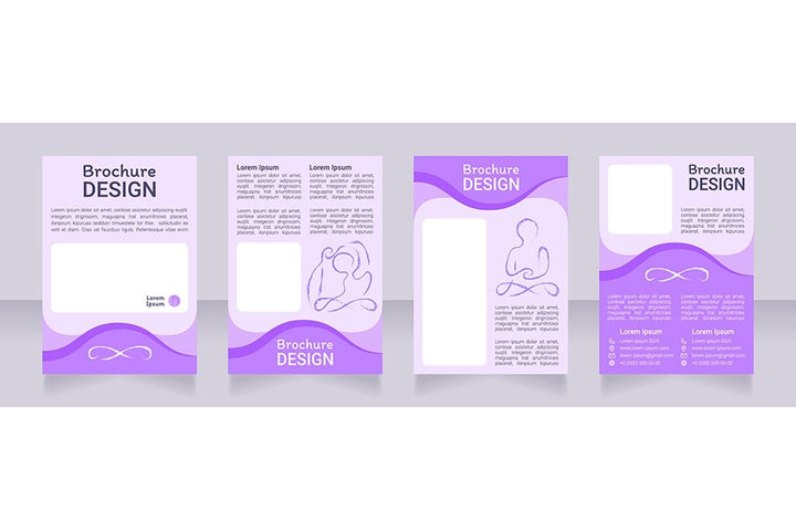 Yoga and meditation brochure template bundle