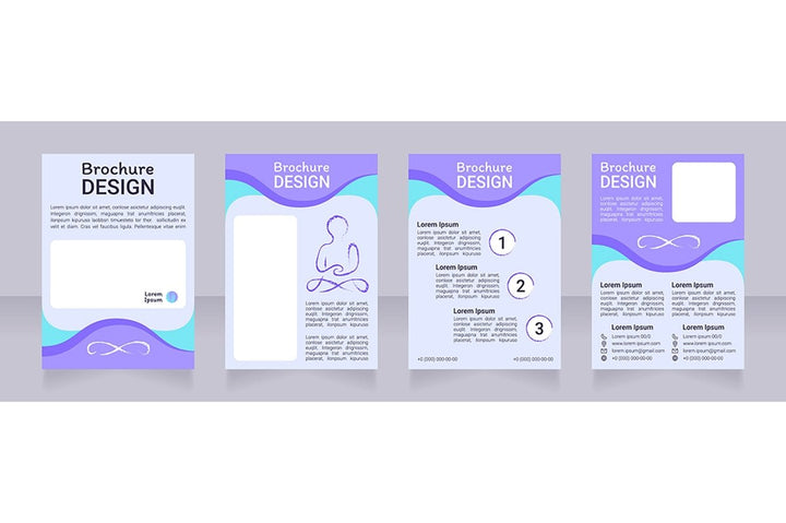 Yoga and meditation brochure template bundle