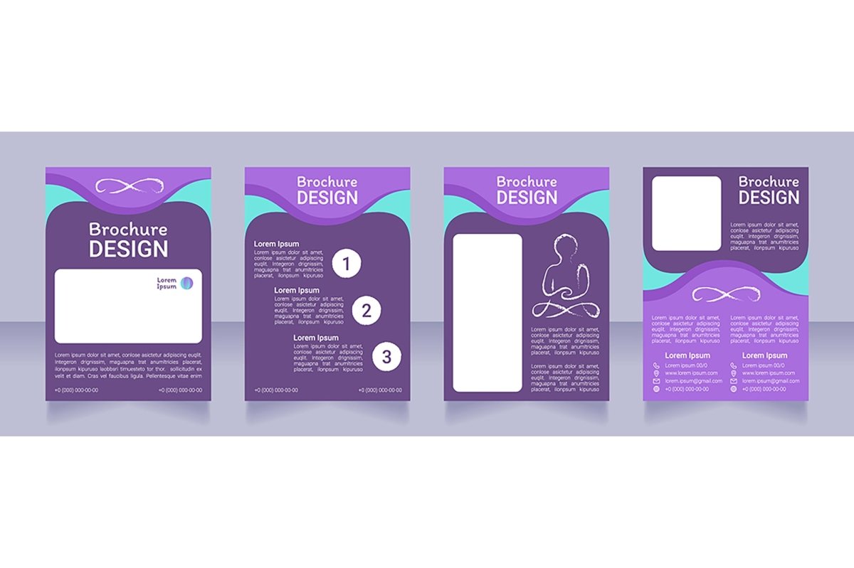 Yoga and meditation brochure template bundle