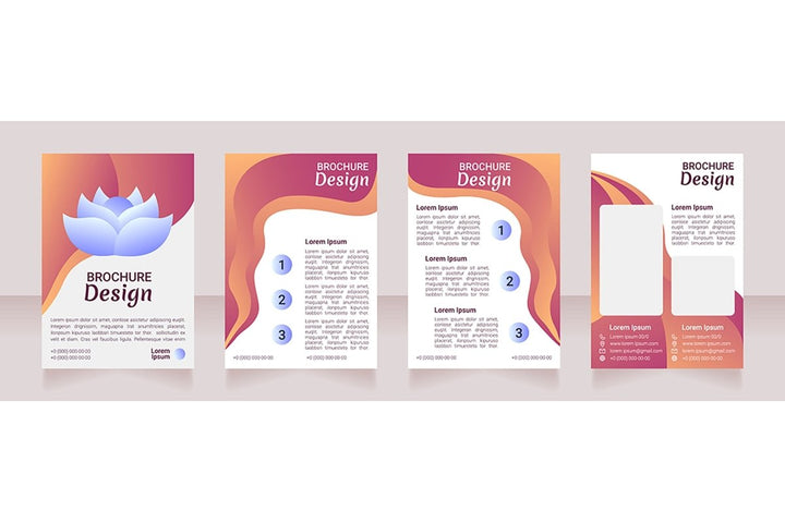 Yoga studio brochure template bundle
