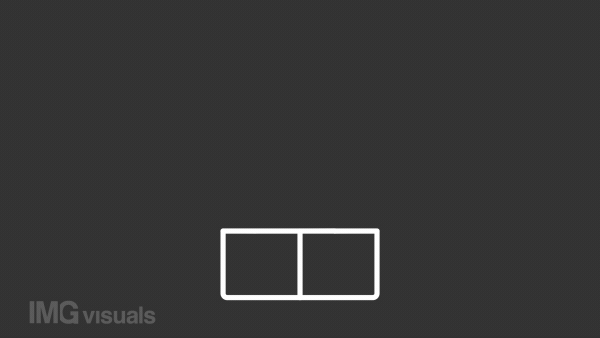 Out of the box white line animation. Light bulb jumps out animated icon. Gear rotating. Fresh idea. Creative thinking. Isolated illustration on dark background. Transition alpha video. Motion graphic