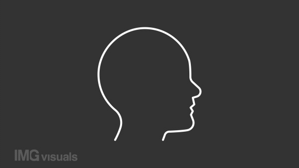 Animated creativity white line icon. Artistic motivation. Intelligence. Loop HD video with chroma key, alpha channel on transparent background, black solid background. Outline motion graphic animation