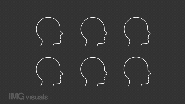 Animated mindset white line icons. Intrinsic motivation. Psychology. Loop HD video with chroma key, alpha channel on transparent background, black solid background. Outline motion graphic animation