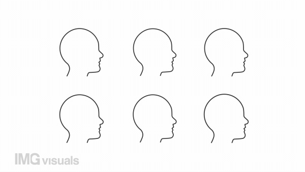 Animated mindset linear icons. Intrinsic motivation. Psychology. Mental health. Seamless loop HD video with alpha channel on transparent background. Outline motion graphic animation