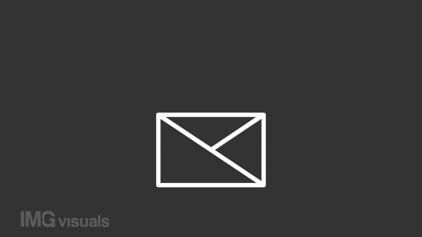 Animated mail survey white line icon. Letter in envelope with question mark. Questionnaire. Seamless loop HD video with alpha channel on transparent background. Motion graphic design for night mode