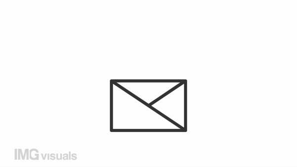 Animated mail survey linear icon. Letter in envelope with question mark. Mailed questionnaire. Seamless loop HD video with alpha channel on transparent background. Outline motion graphic animation